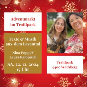 Lesung Nina Popp Adventmarkt Wolfsberg